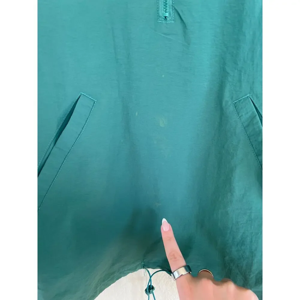RAWGEAR Men's Windbreaker Jacket Large Green Half Zip Pullover Windbreaker